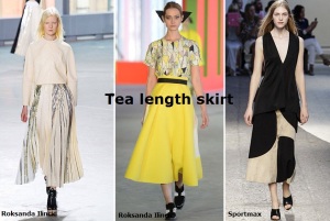 Tea length skirt